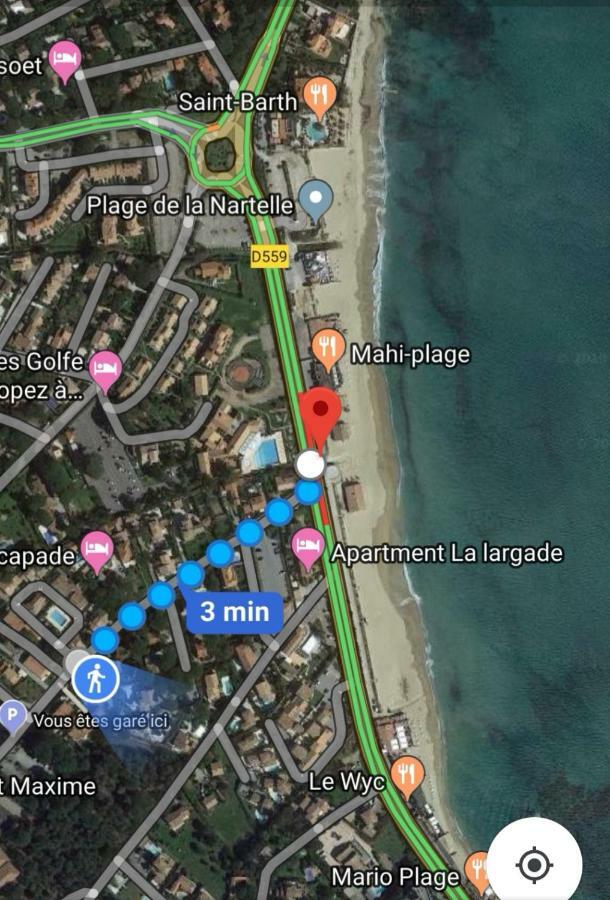 Appartement Sainte-Maxime, Plage De La Nartelle Eksteriør billede
